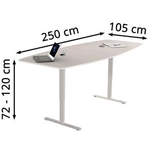 Produktbild für Konferenztisch Kerkmann Move, 3060, weiß