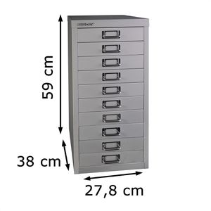Produktbild für Schubladenschrank Bisley MultiDrawer, aus Metall