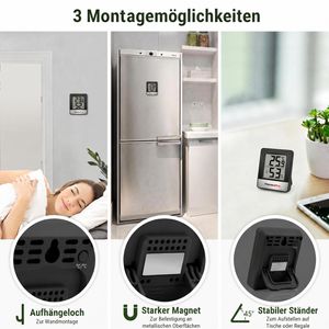 Produktbild für Thermo-Hygrometer ThermoPro TP-49 B, mit LC-Display, digital