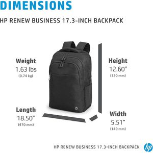Produktbild für Laptop-Rucksack HP Renew Business, 3E2U5UT schwarz