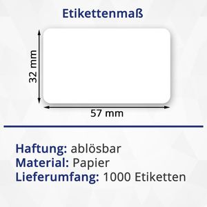 Produktbild für Dymo-Etiketten Böttcher-AG für Dymo 11354, weiß