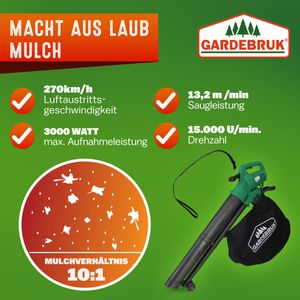 Produktbild für Laubbläser-Laubsauger Gardebruk DBLL001, 104048