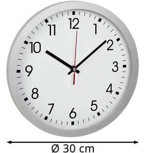 Produktbild für Wanduhr TFA 60.3035, Kunststoff, analog, Quarzuhr