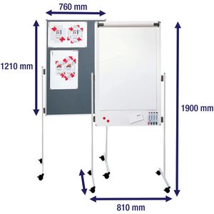 Produktbild für Moderationstafel Franken ECO Kombiflipchart UMT FC, mit Rollen