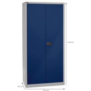 Produktbild für Werkzeugschrank Bisley HC782S4G, aus Metall, grau / blau
