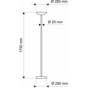 Produktbild für Stehlampe Maul Maulsky, Halogen, schwarz, 184 cm