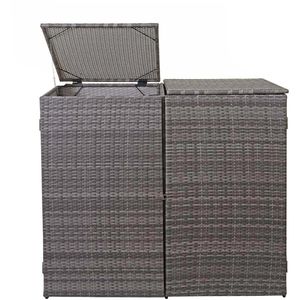 Produktbild für Mülltonnenbox Mendler HWC-E25, Polyrattan