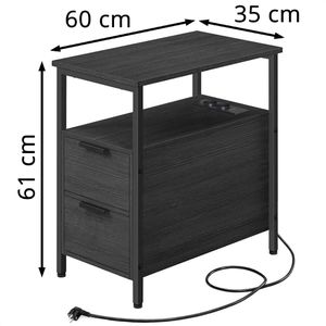 Produktbild für Nachttisch Vasagle LET325B22, schwarz