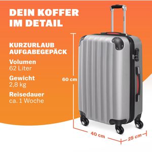 Produktbild für Koffer Monzana Baseline silber