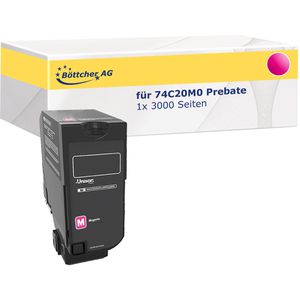 Produktbild für Toner Böttcher-AG für Lexmark 74C20M0 Prebate