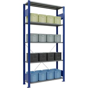 Produktbild für Schwerlastregal Schulte 12630-B, 5 Metallböden