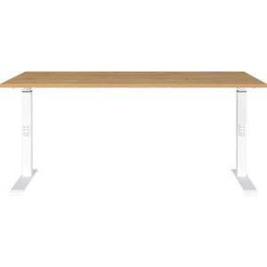 Produktbild für Schreibtisch Germania Mailand, 7911-552, eiche / silber