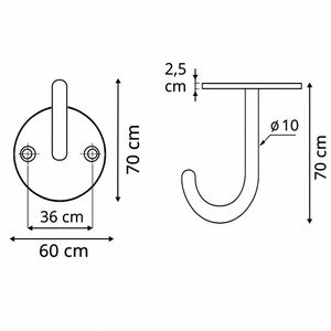 Produktbild für Garderobenhaken SO-TECH Nele I, 108404, silber
