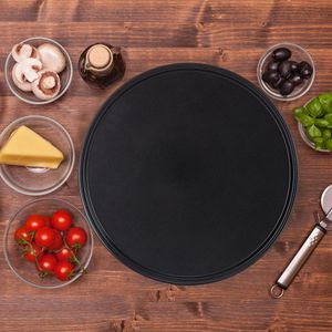 Produktbild für Pizzablech Relaxdays 10030760 antihaftbeschichtet rund Ø 32 cm