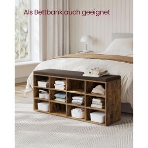 Produktbild für Schuhbank Vasagle LHS012B01, vintage braun, aus Holz