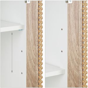 Produktbild für Badschrank Relaxdays 10035341, mit 4 Füßen, braun / weiß