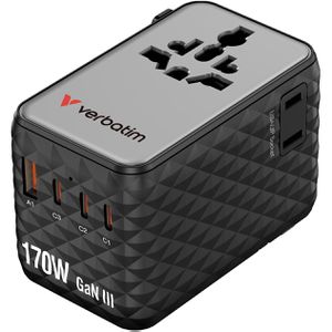 Reiseadapter Verbatim Charge n Travel, GaN III, 170W
