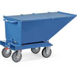 Produktbild für Kippbehälter-Deckel Fetra 47D1, blau, aus Stahl