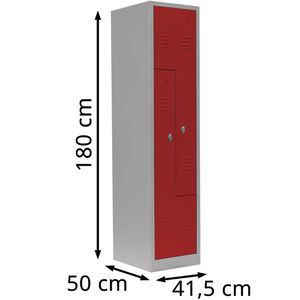 Produktbild für Spind Lüllmann 525104, Z-Spind, rot