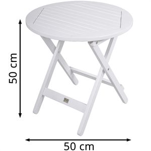 Produktbild für Beistelltisch Garden-Pleasure MESA, weiß, aus Massivholz