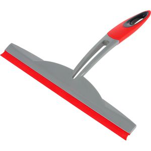 Produktbild für Duschabzieher BÜMAG New Trendy, aus Kunststoff, grau / rot