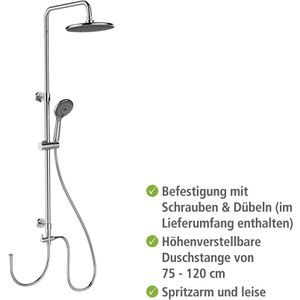 Produktbild für Duschsystem Wenko Watersaving, verchromt