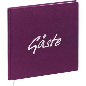 Pagna Gästebuch 30923-44, 25 x 25cm, 144 Seiten, mit Prägung, violett