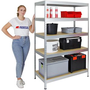 Produktbild für Schwerlastregal PROREGAL Rivet, 5 Holzböden