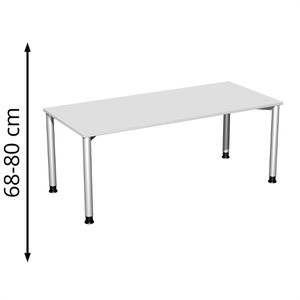 Schreibtisch Geramöbel Flex S-555146-LS, lichtgrau