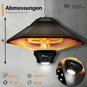 Produktbild für Heizstrahler Tresko TDCHSL-005, outdoor