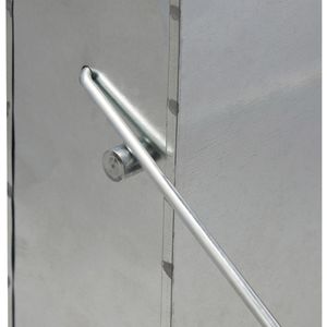 Produktbild für Ascheeimer Relaxdays 10033821, silber, mit Deckel