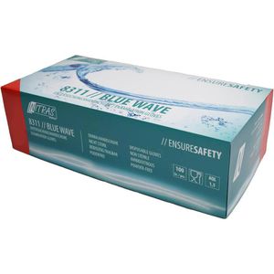 Produktbild für Einmalhandschuhe NITRAS-MEDICAL Blue Wave, blau, 100 Stück