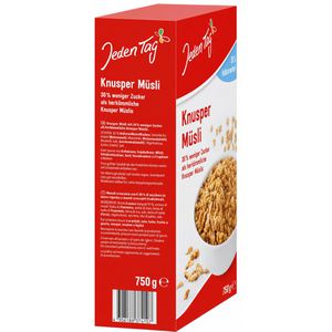 Produktbild für Müsli JedenTag Knuspermüsli Weniger süß