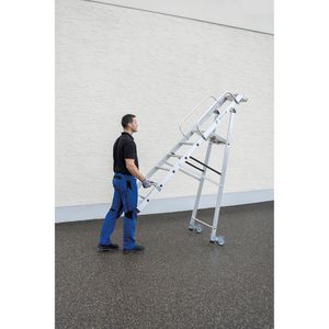 Produktbild für Podestleiter MUNK 51084, mit nivello-Leiterfüße