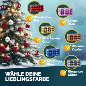 Produktbild für Weihnachtskugeln Deuba 102107, silber