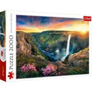 Trefl Puzzle 27091 Haifoss Wasserfall auf Island, 2000 Teile, ab 16 Jahre