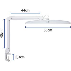 Produktbild für Schreibtischlampe Maul Maulexplore, weiß, LED, dimmbar