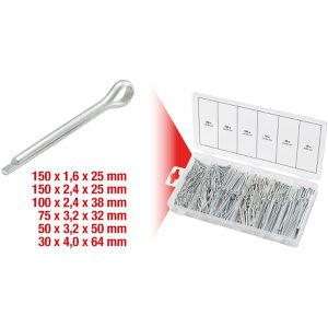 Produktbild für Splinte KS-Tools 970.0080, aus Stahl, Sortiment