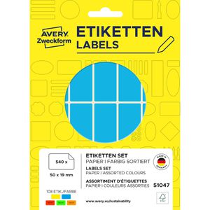 Vielzwecketiketten Zweckform 51047, 5 Farben