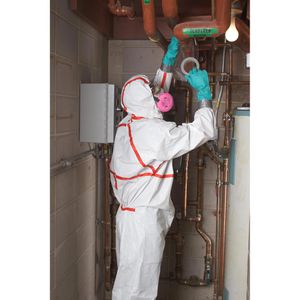 Produktbild für Schutzanzug 3M 4565, weiß-rot, 20 Stück