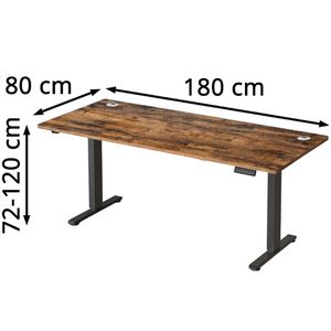 Produktbild für Schreibtisch Vasagle LSD138K01, braun / schwarz