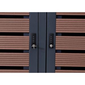 Produktbild für Mülltonnenbox Mendler HWC-K14, WPC/Metall