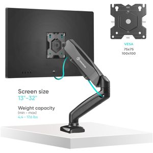 Produktbild für Monitorhalterung Onkron G80-B, VESA 75x75 &amp; 100x100 mm