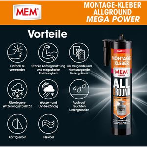 Produktbild für Montagekleber MEM Allground Mega Power, 450g