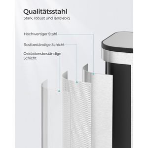 Produktbild für Mülleimer Songmics LTB542E20, silber