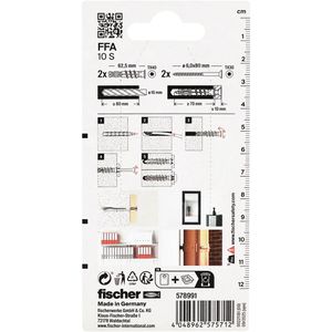 Produktbild für Schrauben-Dübel-Set Fischer 578991, Porenbetondübel FFA 10 S K