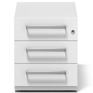 Produktbild für Rollcontainer Bisley Note, aus Metall, weiß
