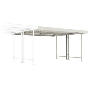Produktbild für Fahrradunterstand WSM Leipzig L45, grauweiß, aus Metall