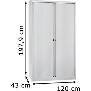 Produktbild für Rollladenschrank Bisley ET412194S, aus Metall