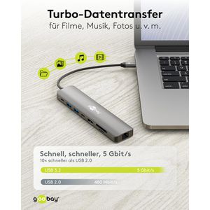 Produktbild für Dockingstation Goobay Slim 8-Port 79146